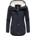 Marikoo Winterjacke Bikoo sportliche Damen Outdoor Baumwolljacke mit Kapuze blau XS (34)
