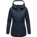 Marikoo Damen Winterjacke mit Teddyfell-Innenfutter & Kapuze