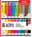 Marabu Acrylfarben-Set 'EFFECT', 18 x 36 ml