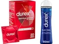 Durex Gefühlsecht Classic Kondome 20 (20 Stück + Gleitgel Play Feel 50ml)