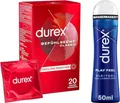 durex Kondome Gefühlsecht & Play Feel Gleitgel Spar-Set, 20 St., & 50 ml