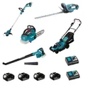 MAKITA Garten Combo Kit 18V DUC254 DUH523 DUR193 DUB186 DLM330 4x 3Ah 2x DC18RC