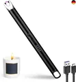 Lichtbogen Feuerzeug Elektrisch, Stabfeuerzeug USB Aufladbar mit LED Display,