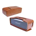 Tuff-Luv [Kompatibel mit Bose Soundlink Mini ] Weinlese-echtes Leder Travel case - Braun