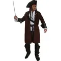 Maylynn Kostüm Piratenkostüm Kostüm Pirat Jack mit Hut Faschingskostüm braun M