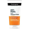 Neutrogena Gesichtsmaske Anti-Pickel 2-in-1 Reinigung & Maske, gegen Pickel mit Salicylsäure, für fettige Haut, 150 ml