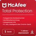 McAfee Total Protection 2026, 1 Gerät 1 Jahr, Digitaler Download Deutsch