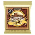 Ernie Ball Earthwood Light Akustik-Gitarrensaiten, 80/20-Bronze, 3 Pakete, Stärke 11–52