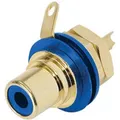 Neutrik Rean - Cinch-Einbaubuchse (Rca) - Vergoldete Kontakte - Blau (Cinch Kabel) (NYS367-6)