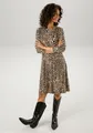 Jerseykleid, mit Animal-Print, Gr. 48 - N-Gr, beige-schwarz-taupe N-Gr