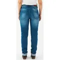 Rokker Motorradhose Birdie Damen Motorradjeans Knieprotektoren enthalten blau Short 32