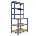 shelfplaza HOME 190x90x60 cm Werkbank Regal blau - Werkstatt Hobby Keller