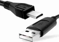 USB-A 2.0 > micro USB (2.0 - lang) - 1A - black - PVC cord - PVC plug - 1m
