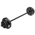 GORILLA SPORTS® Hantelset 20kg Gewichte Langhantelstange 130cm Hantelscheiben
