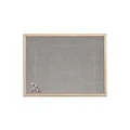 Zeller Pinnwand 60,0 x 40,0 cm Leinen grau