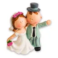 HobbyFun Miniatur Hochzeitspaar Figuren Hochzeit Deko Zubehör zum Dekorieren neu