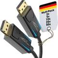 KabelDirekt – 8K & 4K DisplayPort-Kabel – 5x2m – v1.4, 240Hz - Schwarz