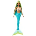 Mattel HRR03 - Barbie Meerjungfrau Puppe mit blauen Haare