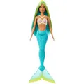 Barbie Puppe Meerjungfrau, ab 3 Jahre, mit türkiser Schwanzflosse, 30 cm
