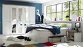 KOMPLETT SCHLAFZIMMER DOPPELBETT BETT NAKOS KLEIDERSCHRANK LUCA PINIE WEISS LANDHAUS