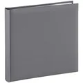 Hama Fotoalbum Fine Art 2782, Jumboalbum, 30 x 30 cm, 80 weiße Seiten für 320 Fotos, grau