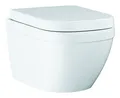 Grohe Euro Keramik Set Tiefspül-WC wandhängend mit SoftClose WC-Sitz - Alpinweiß