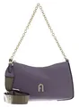 FURLA Primula Mini Crossbody Double Strap Umhängetasche Aura + Metal Taupe Neu