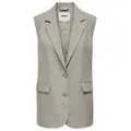 ONLY Anzugweste LINDA (1-tlg) Plain/ohne Details grau S (36)