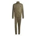 adidas Herren Sportswear Basic 3 Stripes Tricot Track Suit, Olive Strata, XL