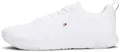 Tommy Hilfiger Herren Runner Sneaker Corporate Knit Rib Runner Sportschuhe, Weiß (White), 44