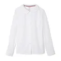 French Toast - Blusa de Manga Larga Con Cuello Peter Pan para niñas, Blanco, 16