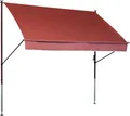 Angerer Klemmmarkise Style mit Handkurbel, Terrasse/Balkon, einfache Montage ohne Bohren, Made in Germany, hochwertiger Stoff, UV-beständig, höhenverstellbar, wasserabweisend, 150 cm Terra