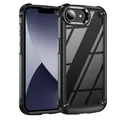 Für Apple iPhone 16e TPU + PC Hybrid Schock Hülle mit Linsenschutz Case Schwarz