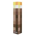 Phoenix group AG Minecraft LED Taschenlampe - 27.9 cm Brownstone Pixels Taschenlampe Replika, 4 Lichtoptionen, Wandtischmontage, USB-Aufladung, Spiel Themed Nachtlicht Lampe, Lizenziert