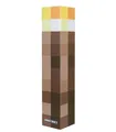 LED Tischleuchte MINECRAFT, H 28 cm, Braun, Gelb, Weiß, Kunststoff, Ein-/Ausschalter, LED fest integriert, Akkubetrieben, mit USB-Anschluss und Ladekabel