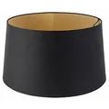 Baumwolllampenschirm Schwarz 40/35/22 Mit Goldener Innenseite