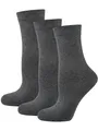 Nur Die 3er Ohne Gummi Socken Unisex aus Baumwolle atmungsaktiv Komfortbund ohne Gummifäden mittelhohe Schaftlänge Damen-Socken Herren-Socken