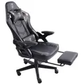 Gaming Stuhl im modernen Racing-Design mit ausziehbarer Fußstütze Gaming Chair mit verstellbaren Design Armlehnen ergonomischer Schreibtischstuhl...