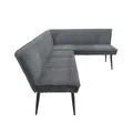 HTI-Living Eckbank 195 x 154 cm Anthrazit Mesilla kurzer Schenkel rechts