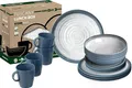 BRUNNER 0830155N.C5T Geschirrset, Blau, Grau, Set of 16