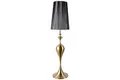 Stehleuchte Schwarz Gold Nylon Metall 160 cm blendarm Moderne Wohnzimmer Lampe