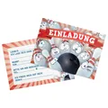 Einladungskarten für Kindergeburtstage für Jungen oder Mädchen Bowling, 12 Stück