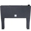 Hochbeet Rattanoptik 60 cm x 25 cm x 46 cm Anthrazit