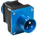 AS Schwabe Adapterstecker CEE-Stecker auf Schuko-Kupplung, 230 V, IP44, schwarz/blau