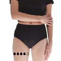 MYLILY® Perioden Unterwäsche High Waist schwarz I Starker Schutz I Bio-Baumwolle I Periodenunterwäsche auslaufsicher I Nachhaltig & waschbar I Inkontinenz I Schwangerschaft & Wochenbett geeignet (S)
