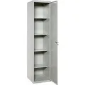PROREGAL Putzmittelschrank AMEGO HxBxT 180 x 40 x 40 cm 4x Fachboden Grau-Grau Metallschrank Haushaltsschrank