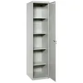 Proregal Putzmittelschrank, Grau, Metall, Rechteckig, 40x180x40 cm, Waschküche, Mehrzweckschränke