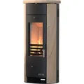 Accente Kaminofen Slimline Stahl sandstein schwarz 5 kW - Beige