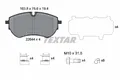 TEXTAR 2264401 Bremsbelagsatz Scheibenbremse für VW