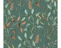 Vliestapete 39745-4 Pint Walls 2 Blätterranke petrol braun